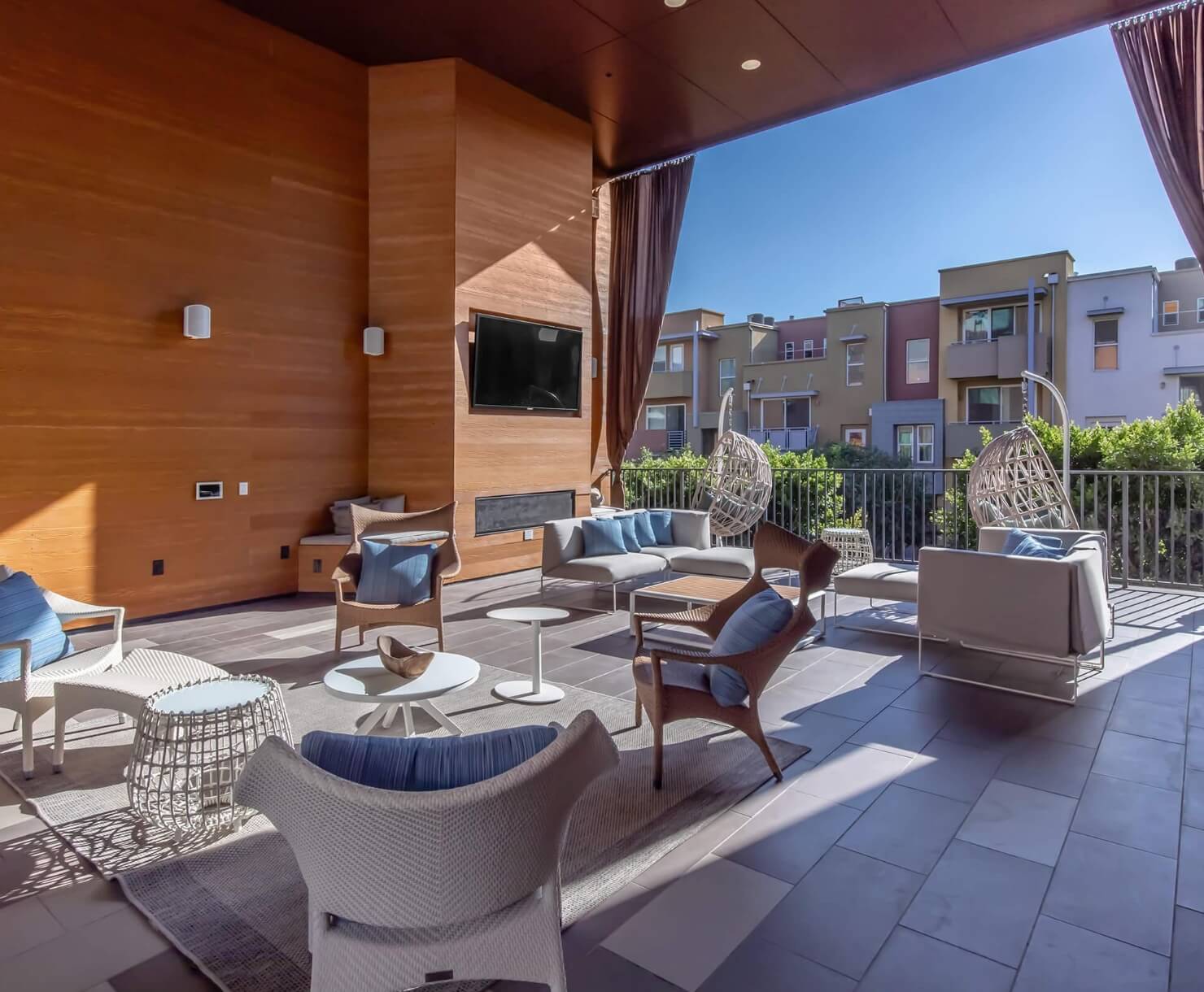 outdoor area of an apartment community